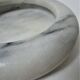 Trinket bowl white marble veined black