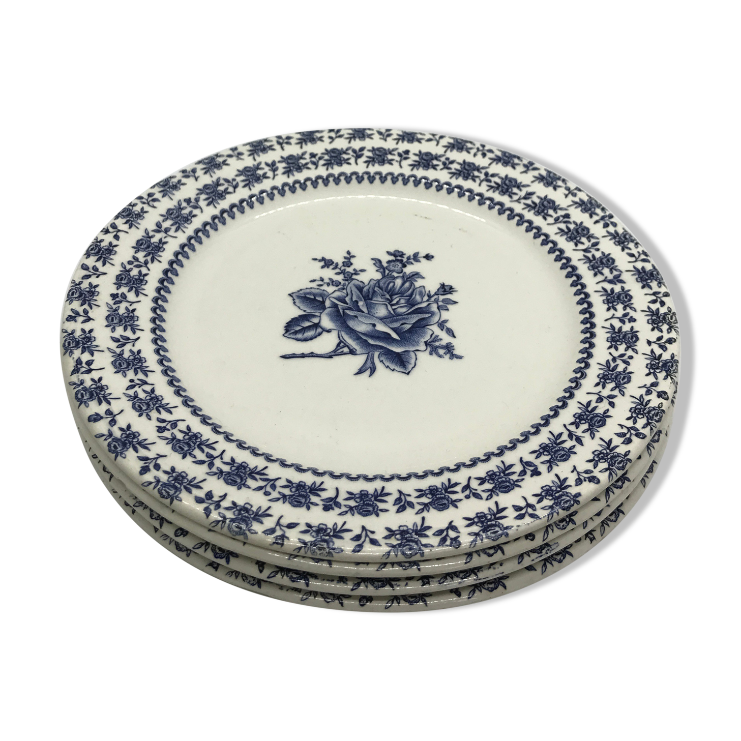 Set of 4 luneville dessert plates