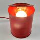 Vintage Red Tin Can Lamp, Ad Van Berlo, Vrieland Design, 1980s