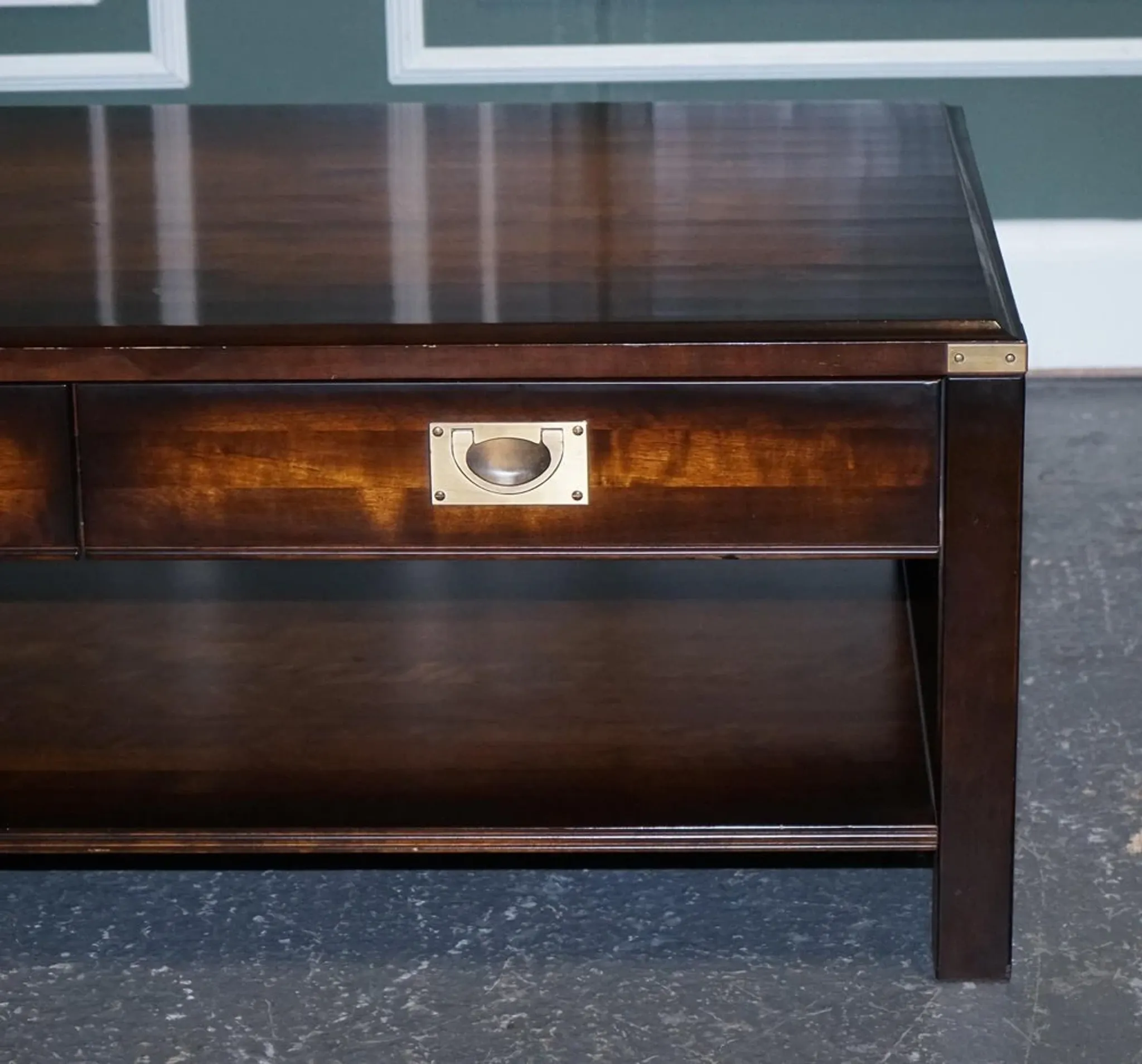 Vintage Military Coffee Table in Brass