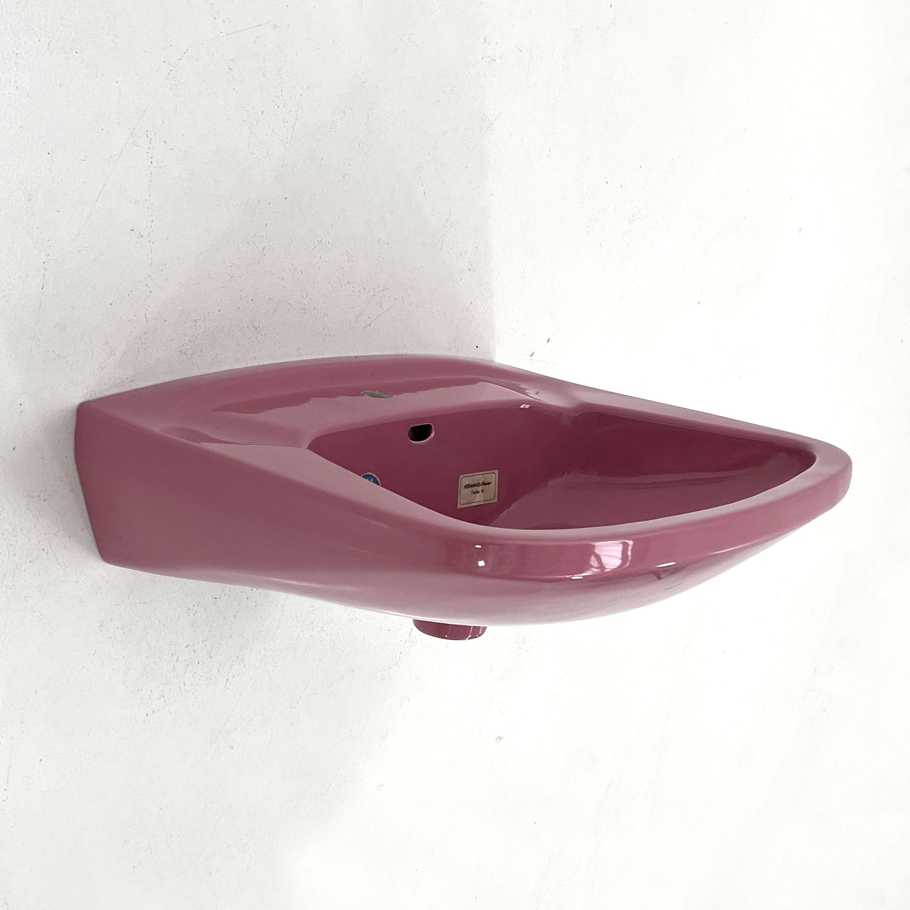 Keramag Keravit pink washbasin, 1980