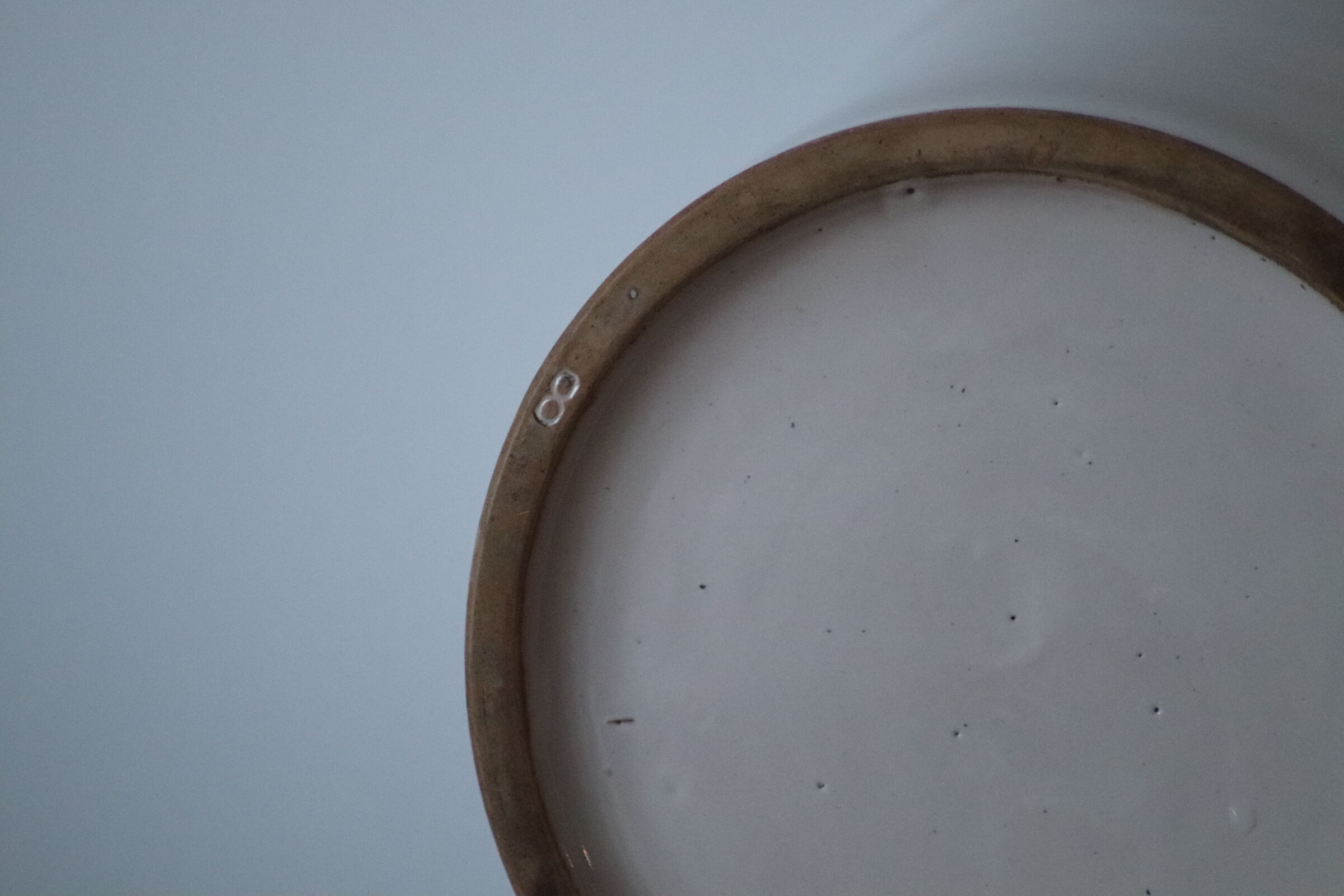 Old white sandstone jam jar