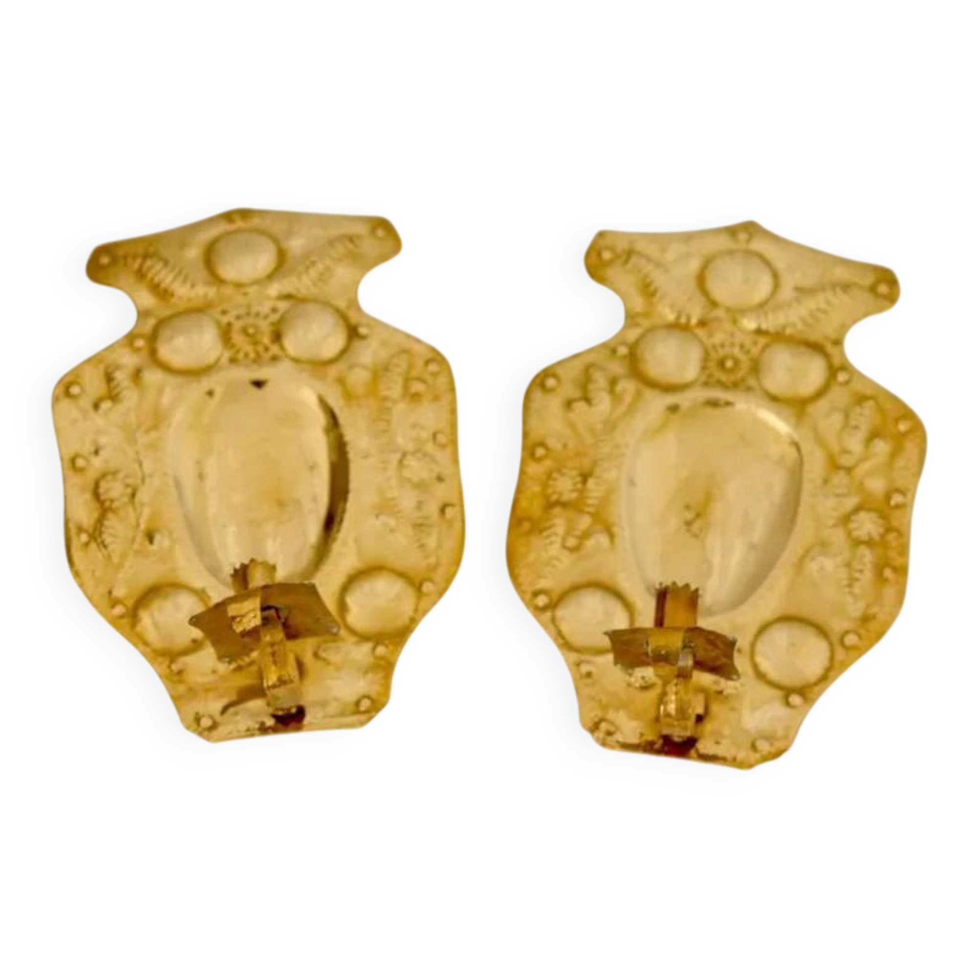 Baroque Style Mid-Century Brass Swedish Sconces