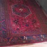Tapis iranien vintage des années 1950. Travail artisanal, fait main.