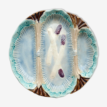 Antique asparagus plate in slurry