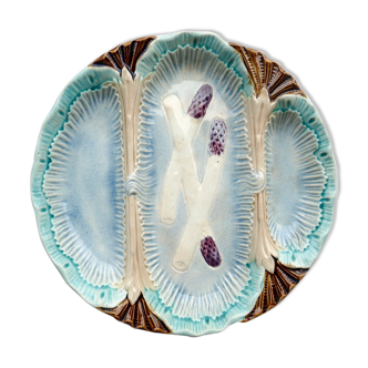 Antique asparagus plate in slurry