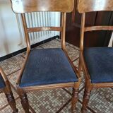 Series of 4 mahogany chairs from the 19th century