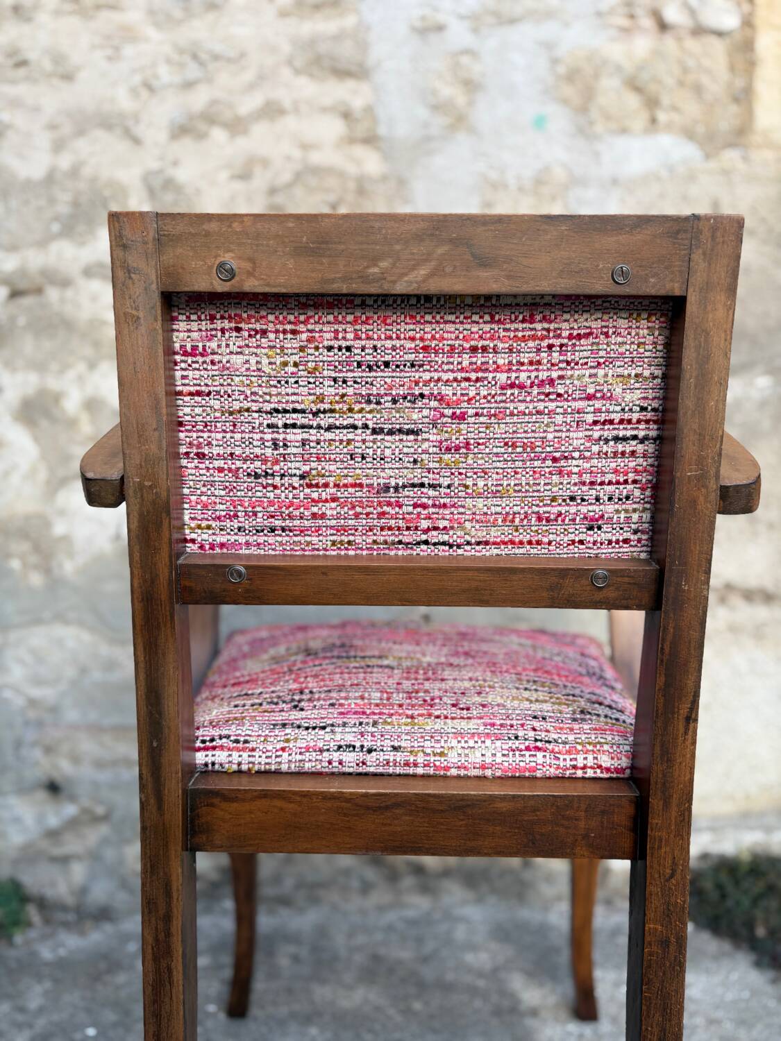 Pair of 1960s bridge chairs in Nobilis fabric