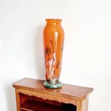 Vase verre marmoréen signé Lorrain Nancy