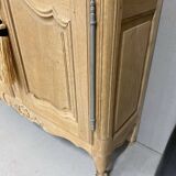 Louis XV bookcase in raw wood