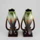 Pair of Art Deco vases – Thulin Faience (attributed) – Belgium – 29cm