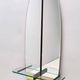 Postmodern Oval Wall-Mounted Entryway Mirror and Console Table with Glass T