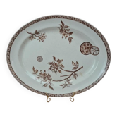 Grand plat ancien ovale Terre de fer – Grand Dépôt Paris – Xixᵉ