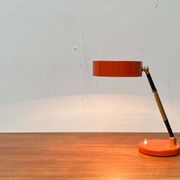 Mid-century minimalist orange table lamp, Italy, 1960s.