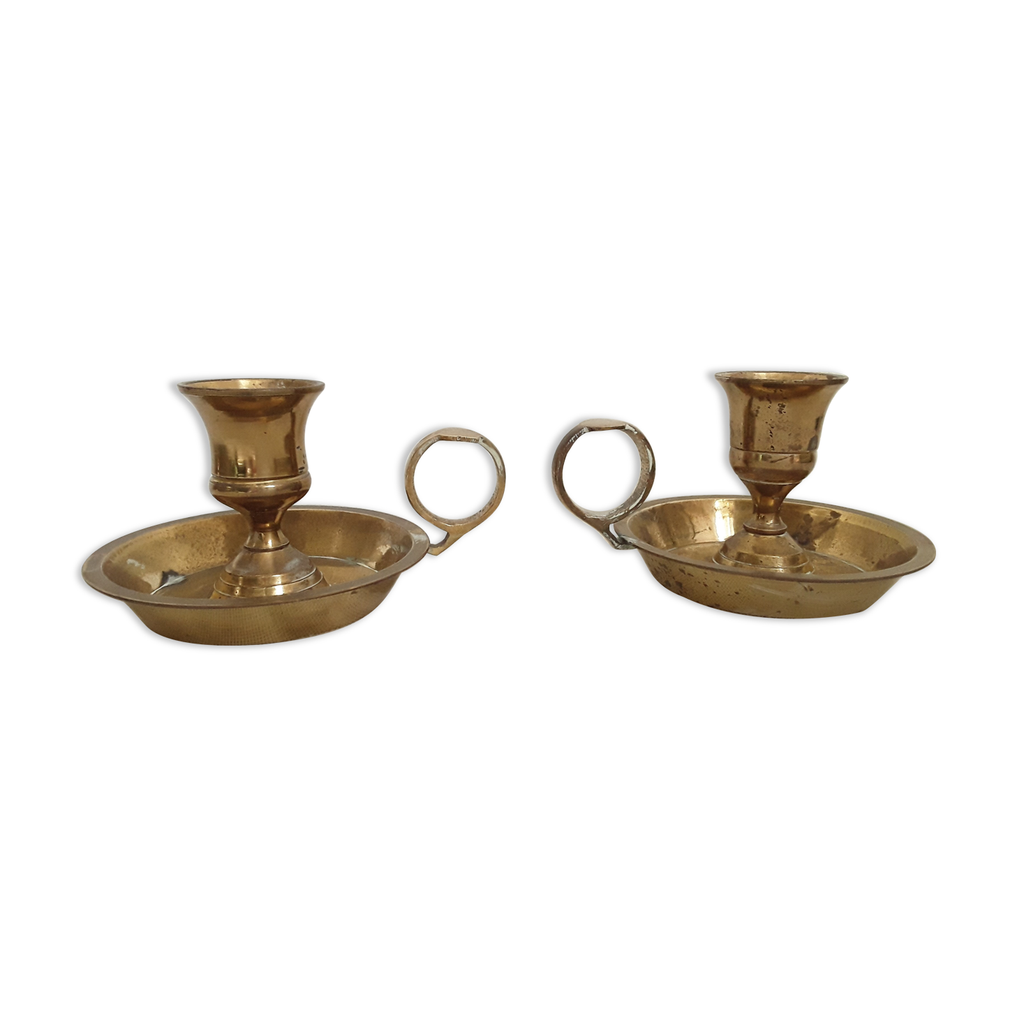 Vintage brass candle holders