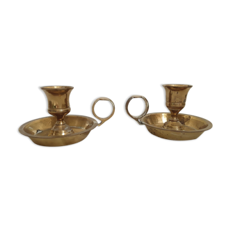 Vintage brass candle holders