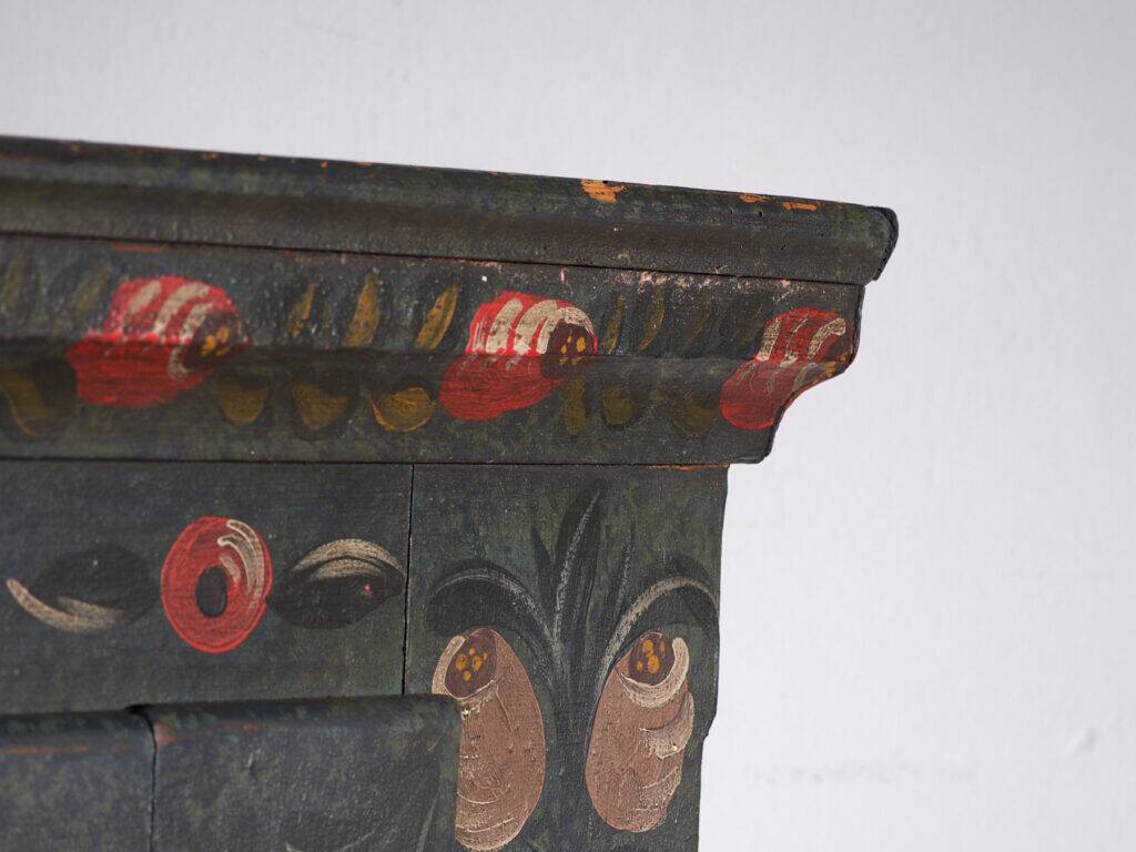 Antique painted pine wardrobe – Austro-Hungarian Empire, Year 1835