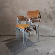 Fauteuil en bois et aluminium par Alpos, années 1970