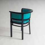 Black armchair with turquoise leather by Marcel Kammerer for Thonet