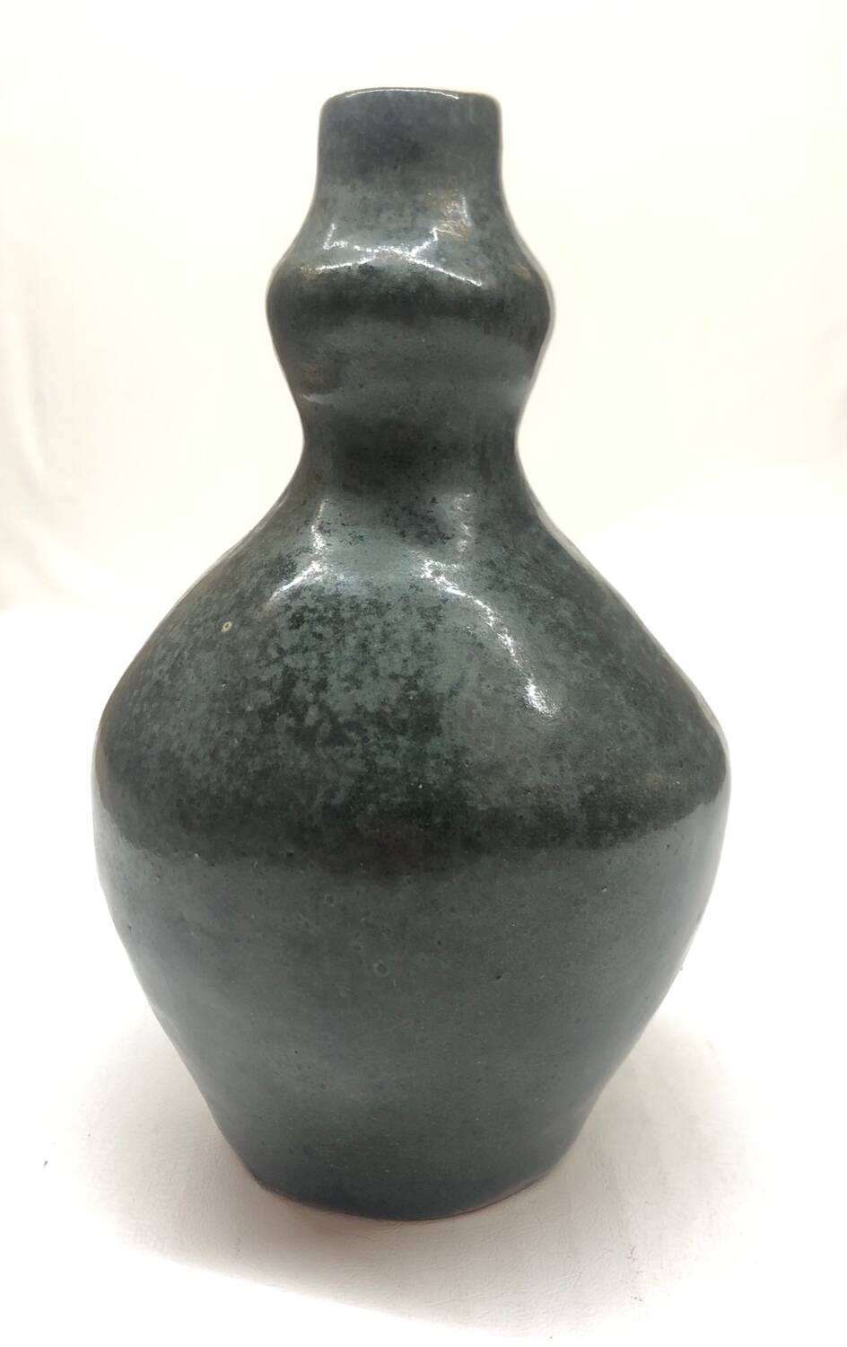 Blue ceramic vase signed AP