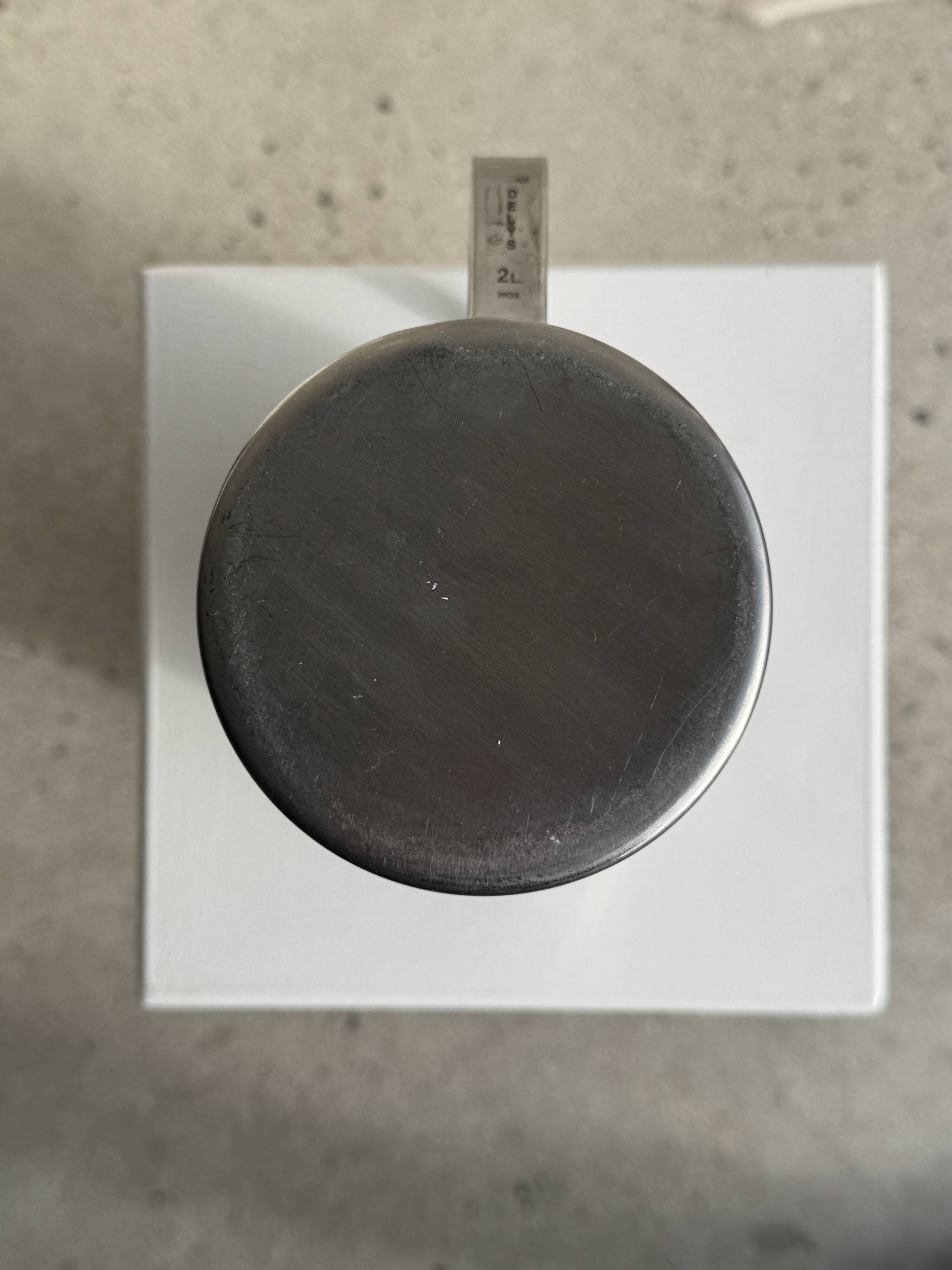 Large silver-plated jug H20 D14.5