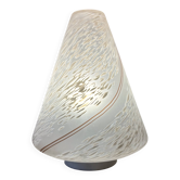 Lampe conique vintage Murano Swirl - Étiquette d’origine - Années 70