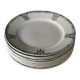 Assiettes plates en faïence ancienne St Amand