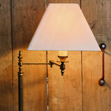 Articulated brass floor lamp