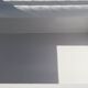 White mado buffet, red handles and tray, hen grill