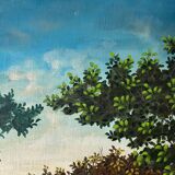 Soldiers and horses lost in the forest, signed