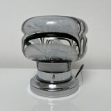 Side lamp Chromed metal and blown glass Murano Italy circa 1970