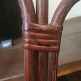 Vintage bamboo and rattan mirror 70, 100x50cm