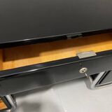 Bureau moderniste tchécoslovaque en chrome et bois, années 1950, Europe