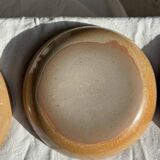 11 assiettes creuses artisanales vintage en grès mat