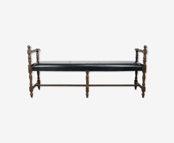 Banc français en cuir