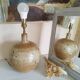 Table lamp in pyrite stone