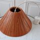 Suspension vintage en bois bambou années 60-70