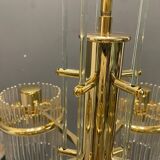 Mid-Century Italian Murano Glass Rod Chandelier, 1980s