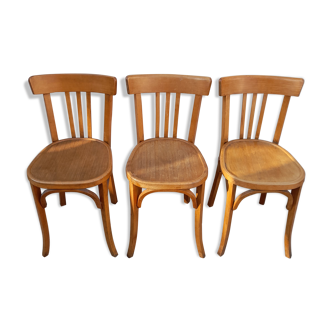 Series of 3 bistro chairs 1950