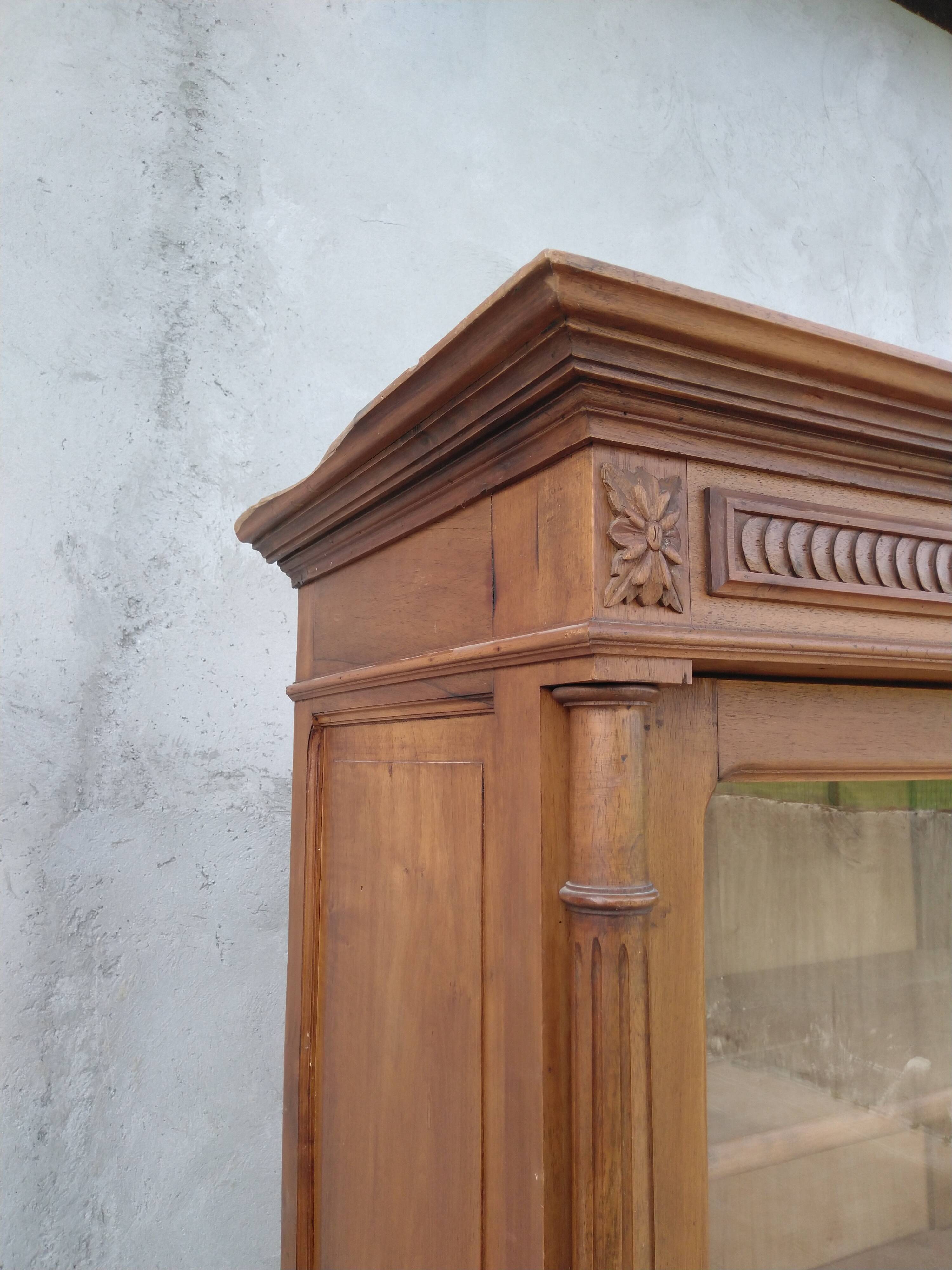 Louis XVI-style walnut library