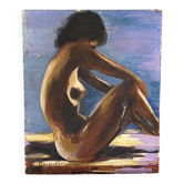 Painting. 1970. Woman sitting.