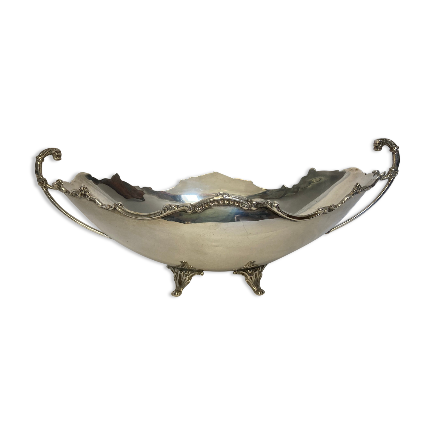 Silverware, old Russian lion-handled cup, early 20th century