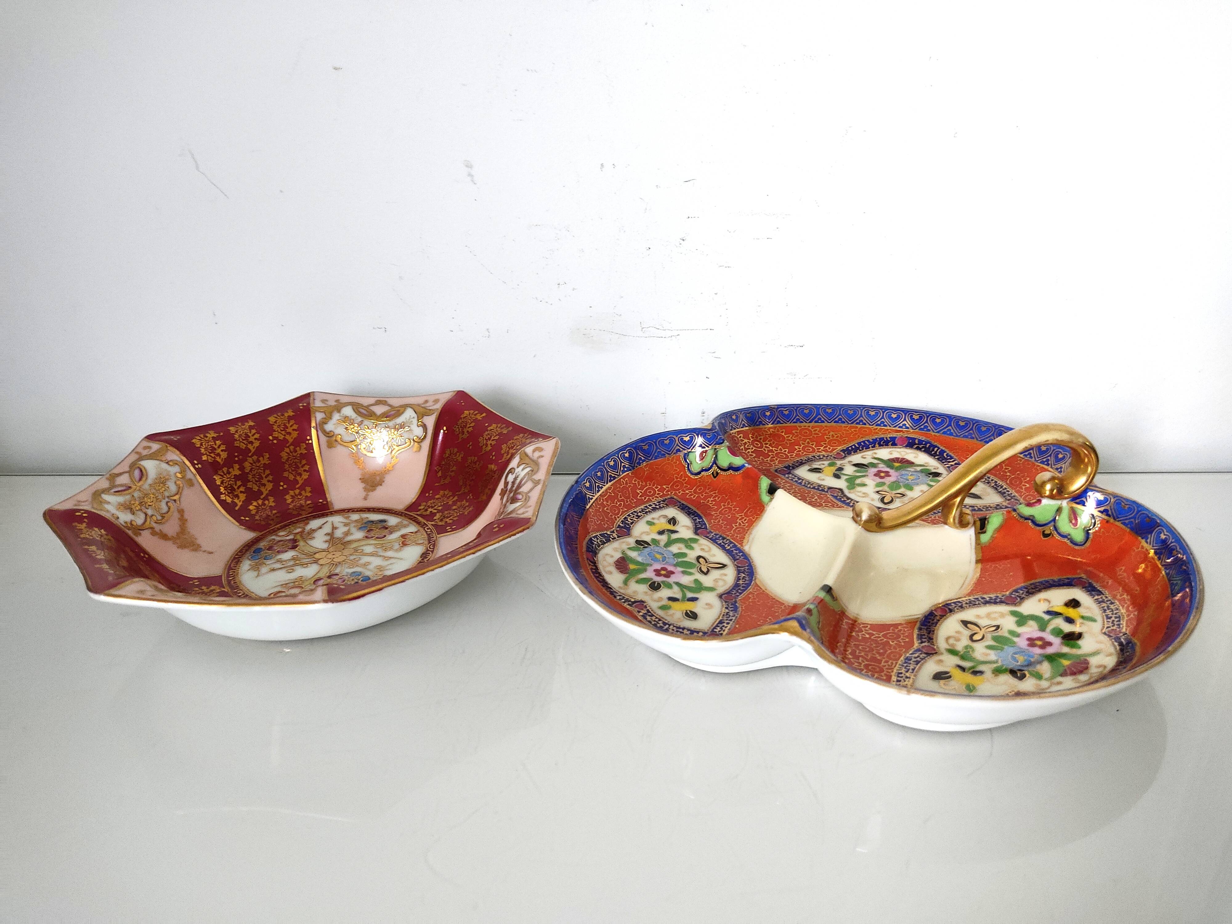 Two Meito China Japanese porcelain dishes