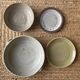 Set of 2 stoneware dishes and 2 plates from the 70s and 80s