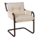 Vintage 70's metal and fabric armchair, scandinavian design
