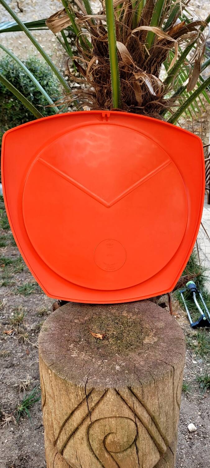 Miroir vintage orange années 70