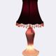 Clichy glass base table lamp with 20th-century lampshade