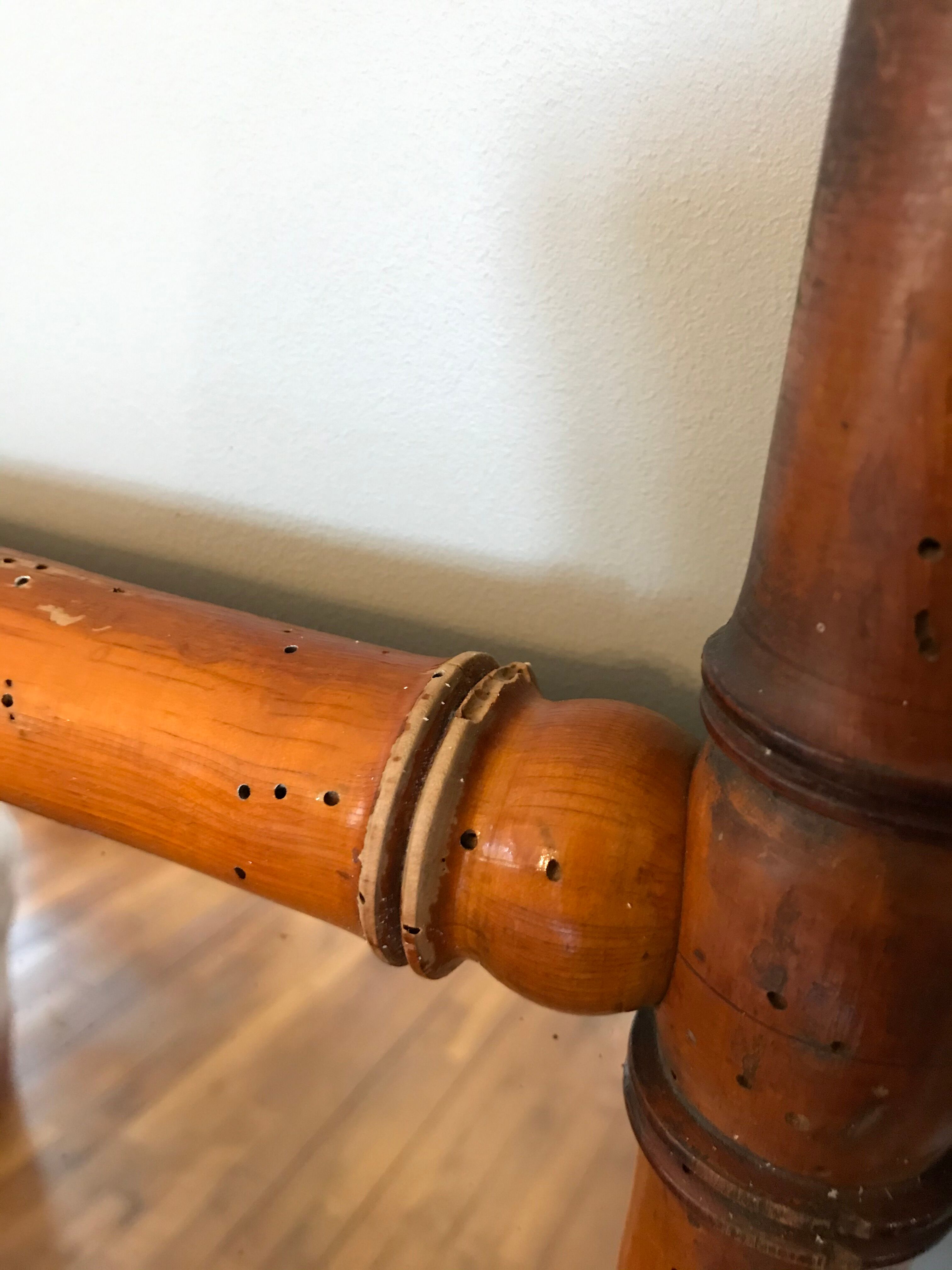 Vintage bamboo mirror 75 x 100 cm