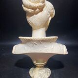 Hand-retouched cast plaster bust