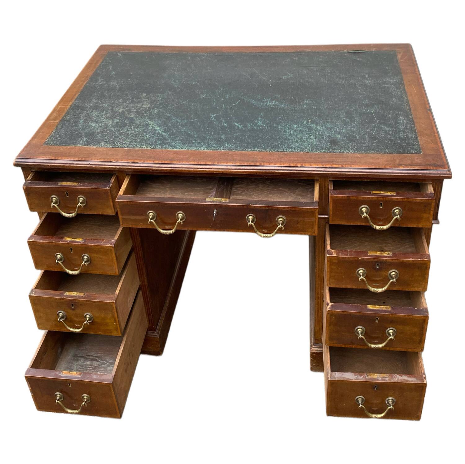 Antique English walnut chest of drawers from the 1930s.